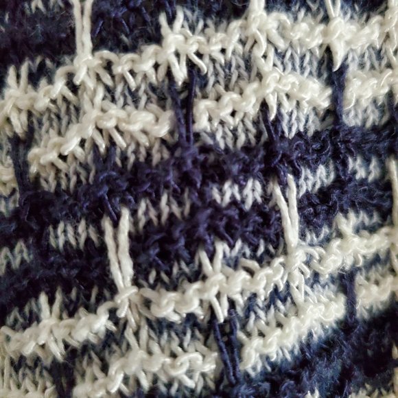 JM Collection Striped Textured sweater (Blue combo) - Picture 4 of 4